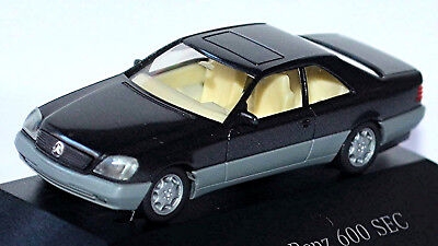 Herpa B66005608 Mercedes Benz 600 SEC Coupé W140, sort metallic, H0